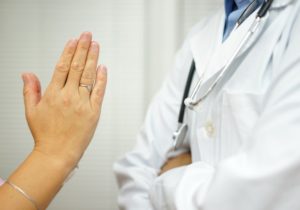 patient is begging doctor for medical support,doctor is refusing request